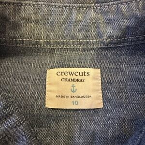 Boys crew cuts denim button up. Size 10